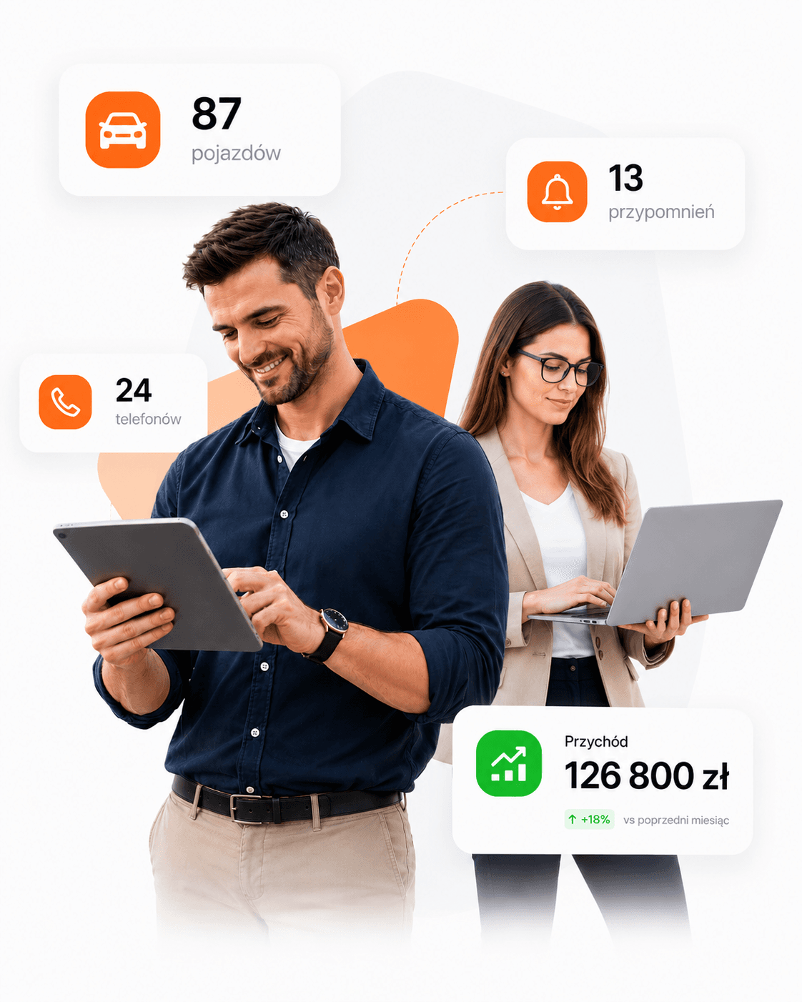 Zespół sprzedaży korzystający z DealerApp